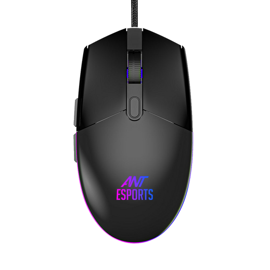 01-1.png ANT ESPORTS GM60 WIRED OPTICAL GAMING MOUSE - BLACK - Image 1