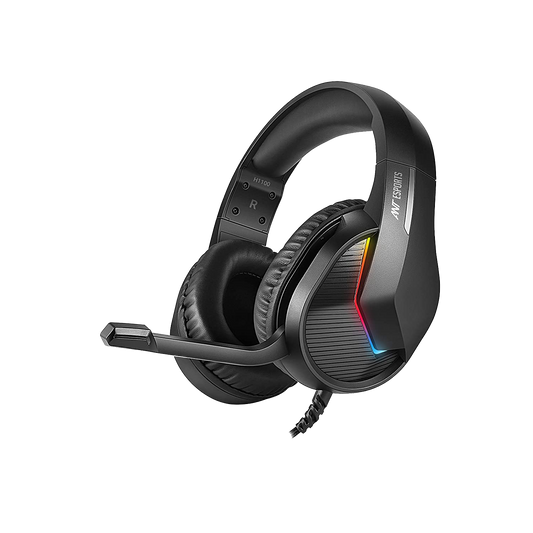 1-1_0475459f-e5c6-4d5b-89fd-62faf7d8251f.png ANT ESPORTS H1100 PRO AUTO RGB WIRED GAMING HEADSET (BLACK) - Image 1