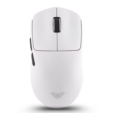 AULA SC800 TRI-MODE(2.4GHZ/BT/WIRED) ULTRA-LIGHTWEIGHT GAMING MOUSE | 37GRAMS, ADJUSTABLE 26000 DPI, PAW3395 SENSOR, 8000 POLLING RATE, ULTRA-PRECISE & DURABLE FOR GAMING & OFFICE USE | WHITE (SC800W)