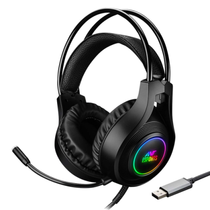 ANT ESPORTS H570 USB 7.1 SURROUND SOUND WIRED GAMING HEADSET- BLACK