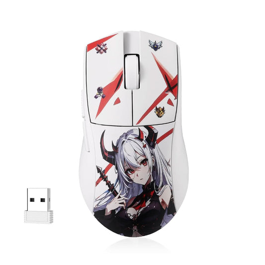 617mrnixjLL._SL1500.jpg REDRAGON M916 PRO 3-MODE ANIME GAMING MOUSE- WHITE - Image 1