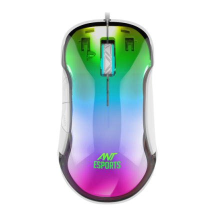 ANT ESPORTS GM610 CRYSTAL RGB WIRED GAMING MOUSE - WHITE