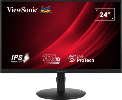 VIEWSONIC VA2408-HDJ 24" 100HZ 1080P FHD SUPERCLEAR IPS PANEL ANTI-GLARE MONITOR
