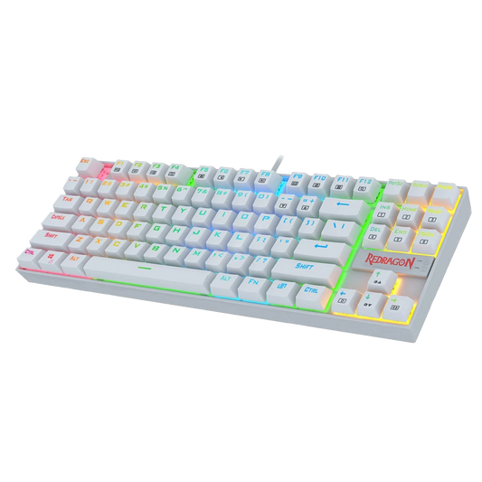 K552RGBWH.png REDRAGON K552-RGB KUMARA USB RGB GAMING KEYBOARD WHITE - Image 1